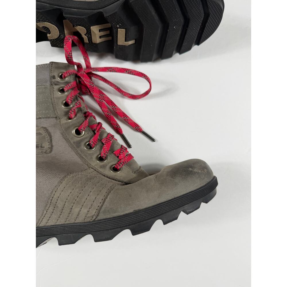 Sorel Lexie Wedge Lace Up Boots Gray Pink Women’s Size 11 - Picture 5 of 7